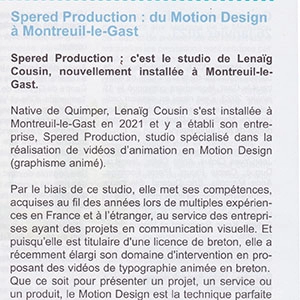 Lenaïg Cousin - Spered Production Rennes Bretagne - Motion Design - Petit Montreuillais