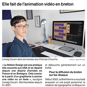 Lenaïg Cousin - Spered Production Rennes Bretagne - Motion Design - Ouest France