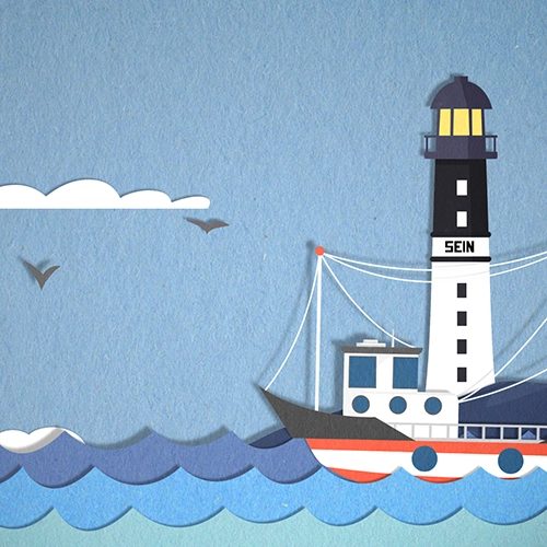 Vidéo en motion design - animation 2D des pêcheurs de l'île de Sein - Spered Production Rennes Bretagne - Lenaig Cousin